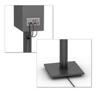 Atlantic Speaker Stands for Bookshelf Speakers up to 20 lbs - Pair (Black) N6