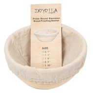 DOYOLLA 1pcs 8.5" Round Banneton Brotform Bread Dough Proofing Rising Rattan Basket &amp; Liner N10