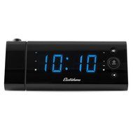 Electrohome USB Charging Alarm Clock Radio with Time Projection, Battery Backup, Auto Time Set, Dual Alarm, 1.2... N8