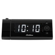 Electrohome USB Charging Alarm Clock Radio with Time Projection, Battery Backup, Auto Time Set, Dual Alarm, 1.2... N12