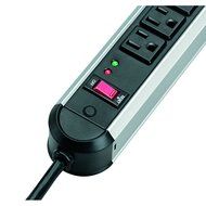 Fellowes 10-Outlet Metal Split Surge Protector, 6 Foot Cord, 1,250 Joules (99082) N2