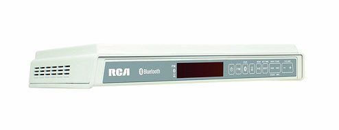 RCA SPS3688B Under Cabinet Wireless Speaker with FM Radio, White N2