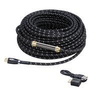 BUSUQ High-Speed Standard HDMI Cable Supports Ethernet, 3D and Audio Return (75 Feet/23 Meter), Black- Red Nylon... N6