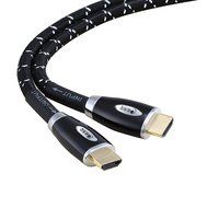 BUSUQ High-Speed Standard HDMI Cable Supports Ethernet, 3D and Audio Return (75 Feet/23 Meter), Black- Red Nylon... N7