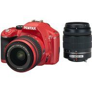 Pentax K-x 16203 Digital SLR Camera with DA L 18-55 and 50-200mm Lenses (Red) N3