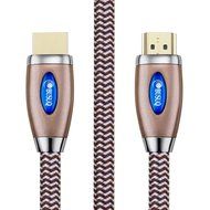 BUSUQ High-Speed Standard HDMI Cable Supports Ethernet, 3D and Audio Return (75 Feet/23 Meter), Black- Red Nylon... N11