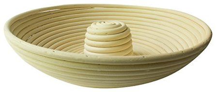 Bread Experience 11.5 Inch Round Banneton Proofing Bread Basket with Center Riser N3