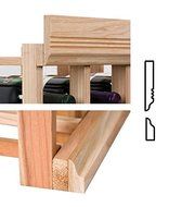 4 ft. Molding w OG Base &amp; Crown (Prime Mahogany - Midnight Black Stain)