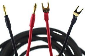 Wyvern [In Pair] Hifi Speaker Wire /Assembled (Spade Plug to Banana Plugs) Black (8.202 Feet) Wv-ypbp N2