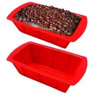 2 Silicone Loaf Cake Molds For&nbsp;Baking Bread Pastry Pans Oven Cooking Bakeware Trays