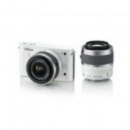 Nikon 1 J1 10.1 MP HD Digital Camera System with 10-30mm VR and 30-110mm VR 1 NIKKOR Lenses (Pink, White, Red,...
