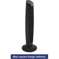 Alera 36" 3-Speed Oscillating Tower Fan with Remote Control, Plastic, Black N3