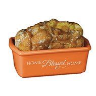 Abbey Press "Blooming Blessings" Mini Loaf Pans, 6 by 3.5 by 2.25", Orange