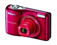 Nikon COOLPIX L32 Digital Camera with 5x Wide-Angle NIKKOR Zoom Lens (Red) (Certified Refurbished) N2