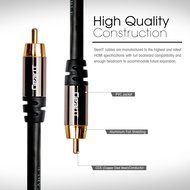 RCA Subwoofer Cable, GearIT Pro Series 3 Feet Gold Plated Dual Shielded RCA to RCA Subwoofer Cable for High Performace... N3