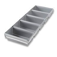 Chicago Metallic Bakeware Glazed Aluminized Steel 5-Long Bread Pan Set