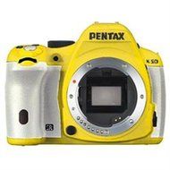 Pentax K-50 16MP Digital SLR Camera with 3-Inch LCD - Body Only (Yellow/White)