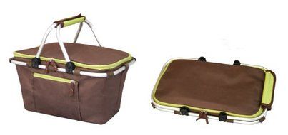 Folding Shopping Basket Picnic Basket Ice Pack Insulation 47*28*22Cm