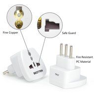 Bestten 3 Outlet Portable Travel Surge Protector with 2.4A Dual USB Charging Ports, 18in Cord, ETL Listed, White N68