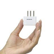 Bestten 3 Outlet Portable Travel Surge Protector with 2.4A Dual USB Charging Ports, 18in Cord, ETL Listed, White N71