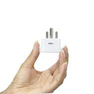 Bestten 3 Outlet Portable Travel Surge Protector with 2.4A Dual USB Charging Ports, 18in Cord, ETL Listed, White N73