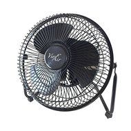Vie Air Black Metal 8-inch High-velocity Desk and Floor Fan