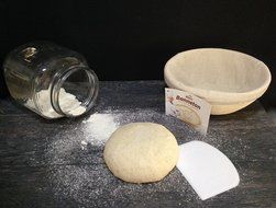 (9 Inch) Banneton Proofing Basket + Free Bowl Scraper &amp; Cloth Liner - Perfect Bread Loaf Shape Flour Round Rising... N5