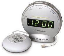 Sonic Alert Alarm Clock with Phone Signaler and Vibrator SA-SBT425SS