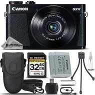 Canon PowerShot G9 X Digital Camera (Black) + Backup Battery + 32GB Class 10 Memory Card + Card Reader + Case...