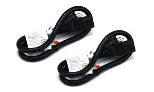 C&amp;E 3 PCS, Power Cord Cable w/ 3 Conductor 14AWG PC Power Connector Socket (C13/5-15P) Black 1 Feet, CNE591452 N7