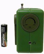 Kaito SB-1059 Mini Hand Crank AM/FM Weather Radio,Solar Power and Dynamo Power, Green N4
