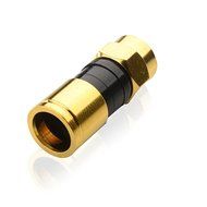 Cable Matters 10-Pack, Gold Plated F-Type Crimp-On Coaxial RG6 Connector N7