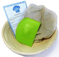 Banneton Proofing Basket Set (4 pieces) - Premium 8.5 Inch Round Bread Proofing Brotform, Dough Scraper, Linen... N2