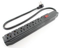 CablesOnline, 6 Outlet Surge Strip , Horizontal , 90 Joules, 24in (2 ft.) Cable, (SP-002) N2