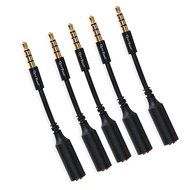 5PK Premium 3.5mm Male to 3.5mm Female Audio Jack Extender 3.5mm Headset Adapter for iPhone 6S, 6S Plus,5S, SE...