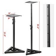 Topeakmart 2 Pcs Speaker Stands Adjustable Monitor Triangle Pair Steel Stands N5