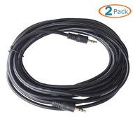 HTTX 3.5mm Stereo Aux Audio Extension Cable Slim Male to Male Type 24K Gold Plated Step Down Design Metal Connectors... N2