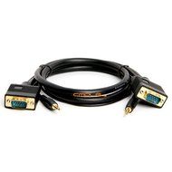 SVGA Super VGA HD15 M/M cable w/ 3.5mm Stereo Audio (Gold Plated) -50FT N7