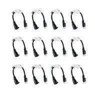 C&amp;E CNE74467 1-Feet 16AWG Outlet Saver Power Extension Cord NEMA 5-15R to NEMA 5-15P, 5-Pack N3