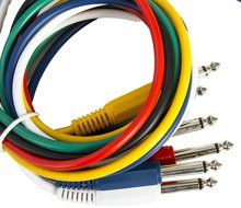 Peavey 3 Foot Colored 1/4 Inch Patch Cables, 6 Pack N2