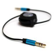 Tera Grand RETA-TE222-BL 3.5 mm Male to Male Stereo Retractable Cable with Aluminum Housing, Blue, 2.9' N6