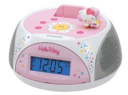 Hello Kitty Stereo Clock Radio/ Recharging Station for iPod
