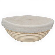 Banneton Proofing Basket, 8.5 inch Brotform Bread Dough bowl with Liner and Linen Bread Storage Bag for Round... N7