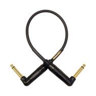 Mogami GOLD INSTRUMENT-1.5RR Pedal/Effects Cable, Gold 1/4" TS Right Angle Plugs, 18&rdquo;