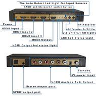 4 port HDMI 4K X 2Kswitcher LinkS 4 in 1 out HDMI Switch 1080P/HDMI 1.4a Supports 3D with IR Wireless Remote and... N14