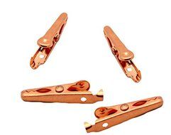 Solid Copper Alligator Clips (4 pack) Crocodile Jaw Soldering Heat Sink &amp; DIY Test Clip Wire Connector Rated for...