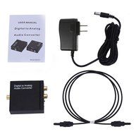 GHB Digital to Analog Audio Converter Optical Toslink Spdif Coaxial Inputs Audio Converter Decoder 3.5mm