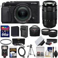 Fujifilm X-E2S Wi-Fi Digital Camera &amp; 18-55mm XF Lens (Black) with 50-230mm XC II Lens + 64GB Card + Battery &amp;...