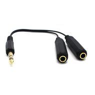 MOTONG 6.35mm (1/4 Inch) Stereo Plug to 2 x 6.35mm (1/4 Inch) Stereo Jack Splitter Adaptor-Gold Plated