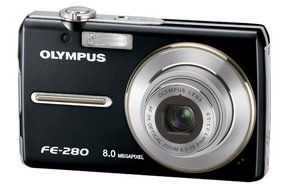 Olympus Stylus FE-280 8MP Digital Camera with Dual Image Stabilized 3x Optical Zoom (Silver) N2